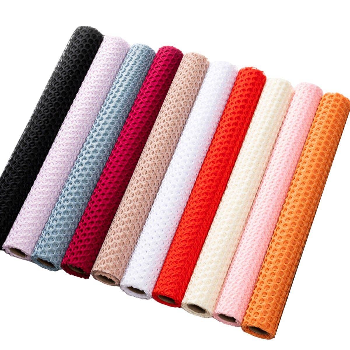Hole Mesh Floral Wrapping Paper, 5 Rolls - Red - view 3
