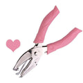 Hole Punch Pliers for Paper, Pink and Silver - 5.5 mm Heart