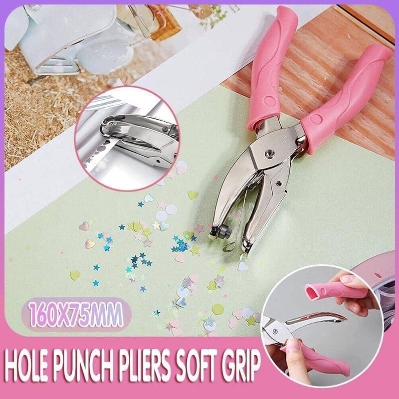 Hole Punch Pliers for Paper, Pink and Silver - 5.5 mm Heart - view 2