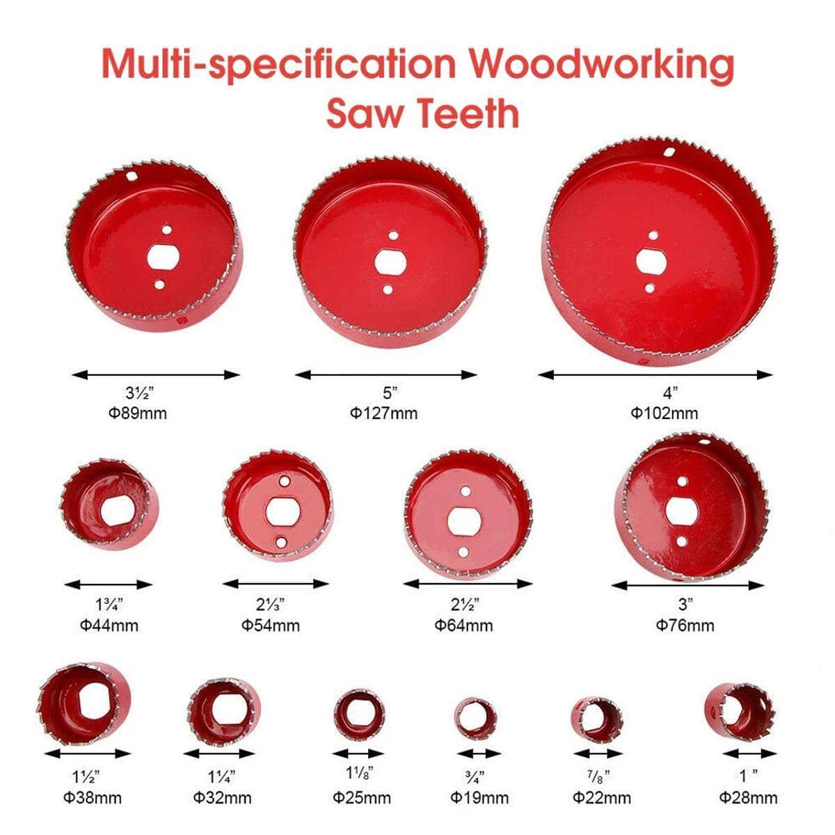 Hole Saw Kit in Heat-Treated Carbon Steel, 18-Piece Set - view 3