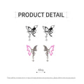 Hollow Butterfly Earrings - Pink, 3.8 x 2.4cm - view 4