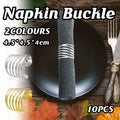Hollow Curved Stripe Metal Napkin Rings - Gold, Pack of 10 - view 2