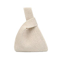 Hollow Knit Knot Wrist Handbag, Pack of 5 - Beige
