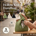 Hollow Knit Knot Wrist Handbag, Pack of 5 - Beige - view 2
