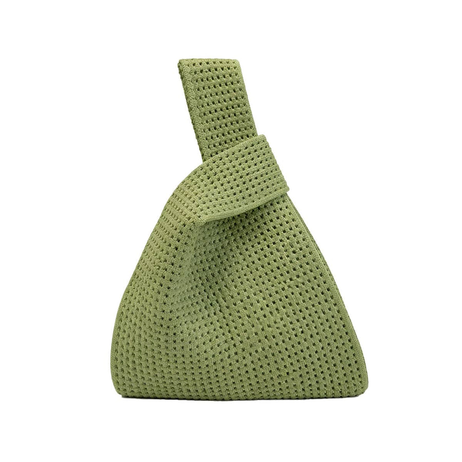 Hollow Knit Knot Wrist Handbag, Pack of 5 - Green