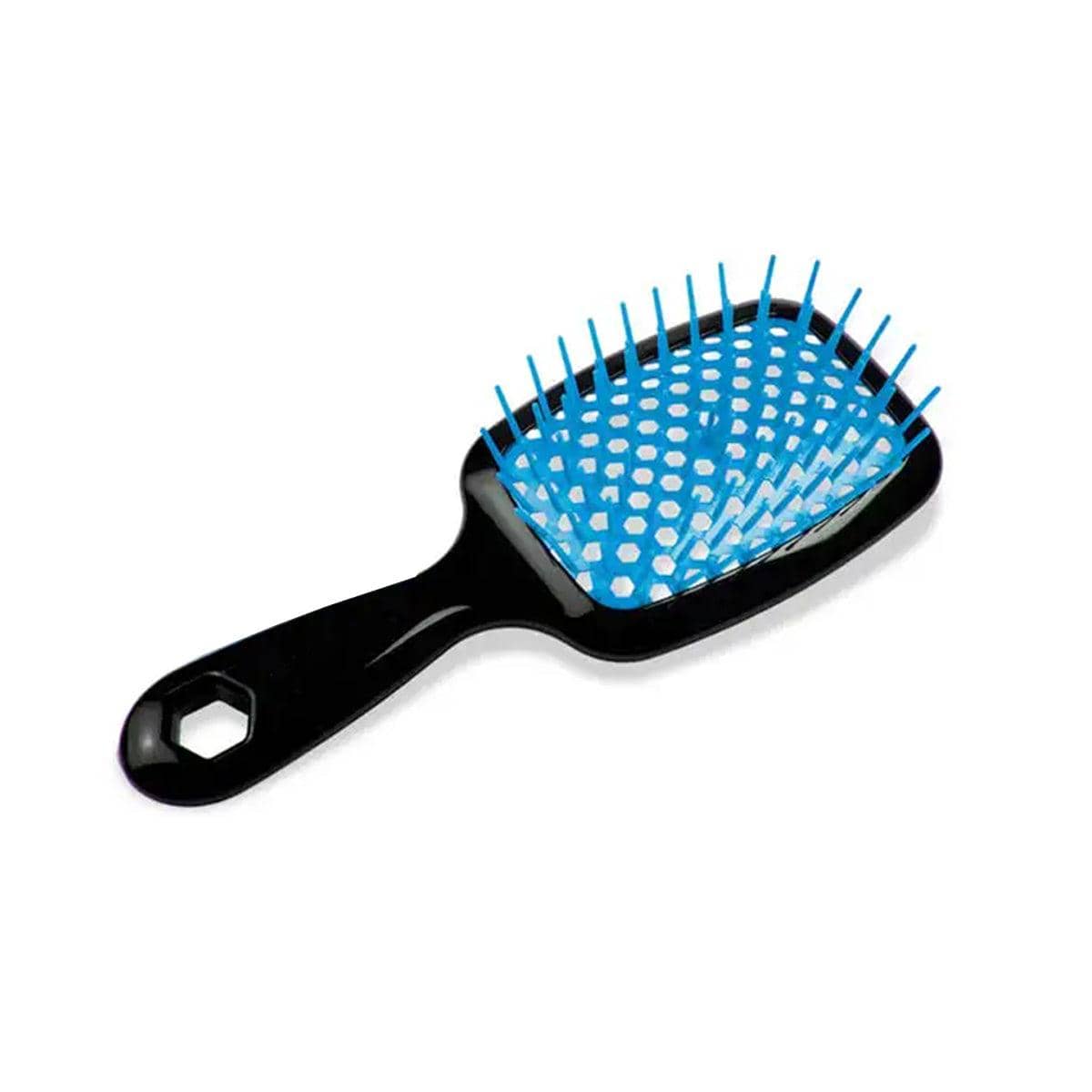 Hollow Vented Detangling Hair Brush - Black and Blue