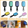 Hollow Vented Detangling Hair Brush - Black and Blue - view 2
