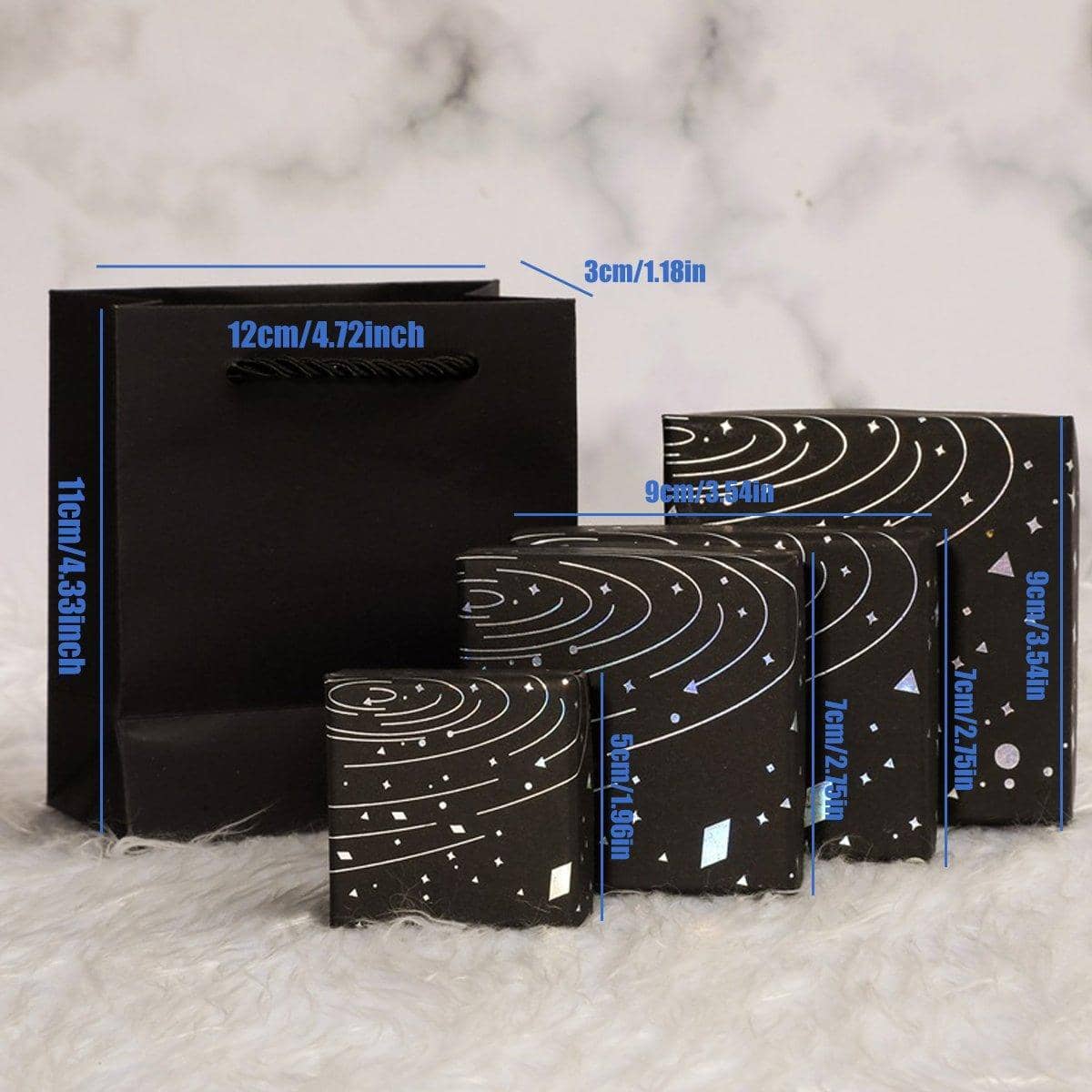 Holographic Foil Jewellery Gift Boxes, Pack of 20 - 7 x 7 x 3 cm - view 4