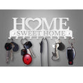 Home Sweet Home Wall Mounted Key Rack with 10 Hooks - White - view 5