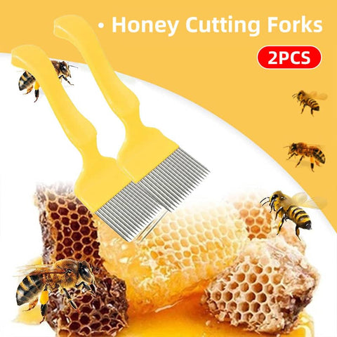 Honey Uncapping Fork with Stainless Steel Tines - Pack of 2