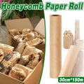 Honeycomb Kraft Paper Roll Shockproof Packaging Wrap, 30 cm x 150 m