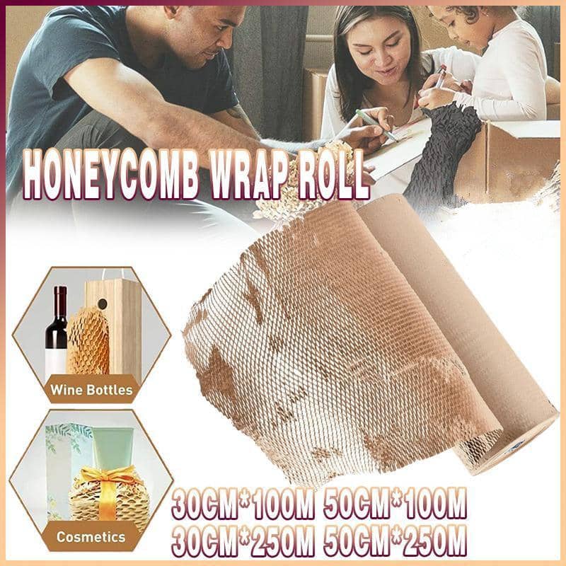 Honeycomb Kraft Paper Wrap Roll - 30 cm x 100 m - view 2