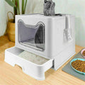 Hooded Cat Litter Box with Drawer and Scoop, Large 51 x 41 x 38 cm - view 3