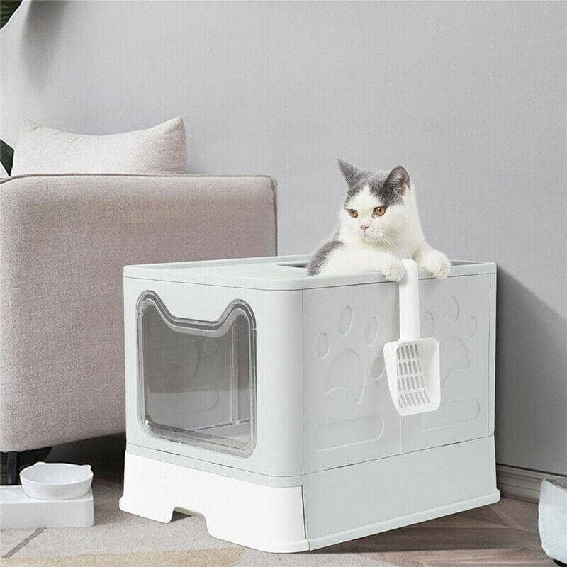 Hooded Cat Litter Box with Drawer and Scoop, Large 51 x 41 x 38 cm - view 5