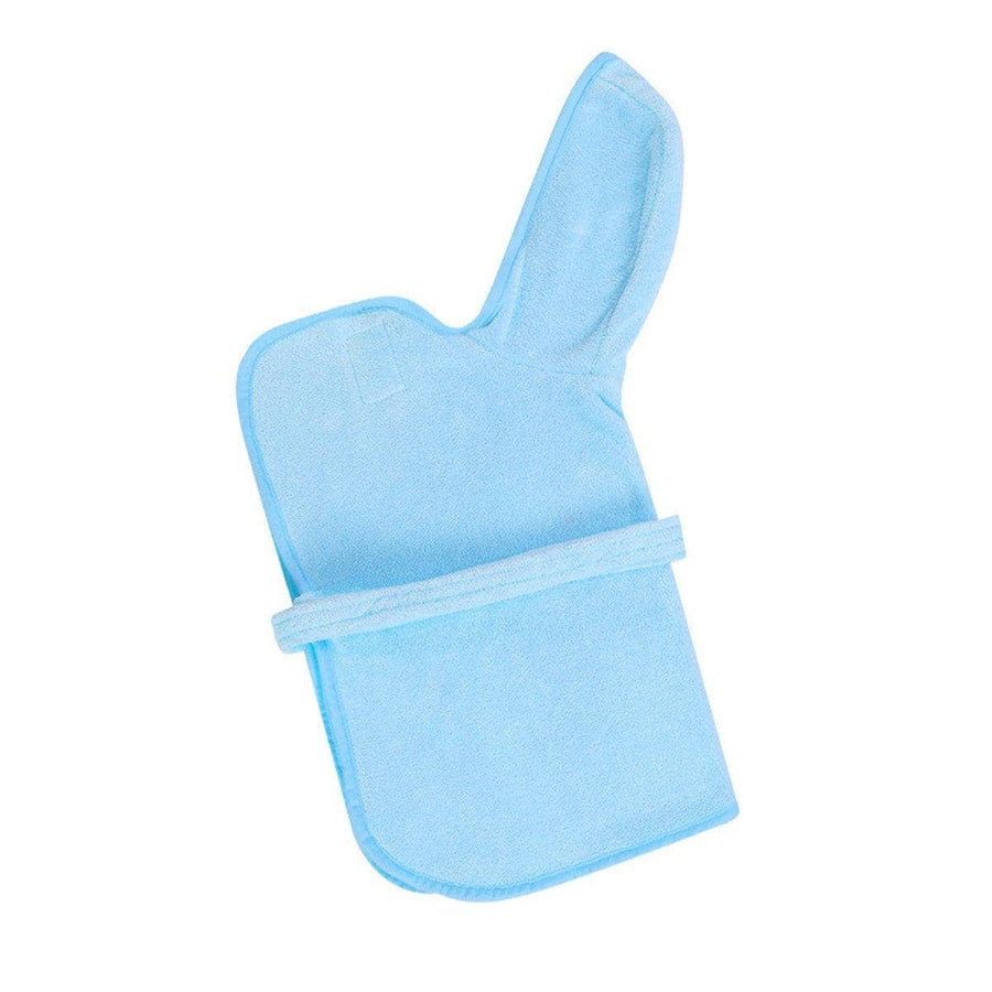 Hooded Microfibre Dog and Cat Bath Robe - Light Blue, Large (Chest 66 cm, Back 46 cm)