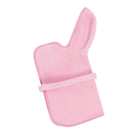 Hooded Microfibre Dog and Cat Bath Robe - Pink, Large (Chest 66 cm, Back 46 cm)