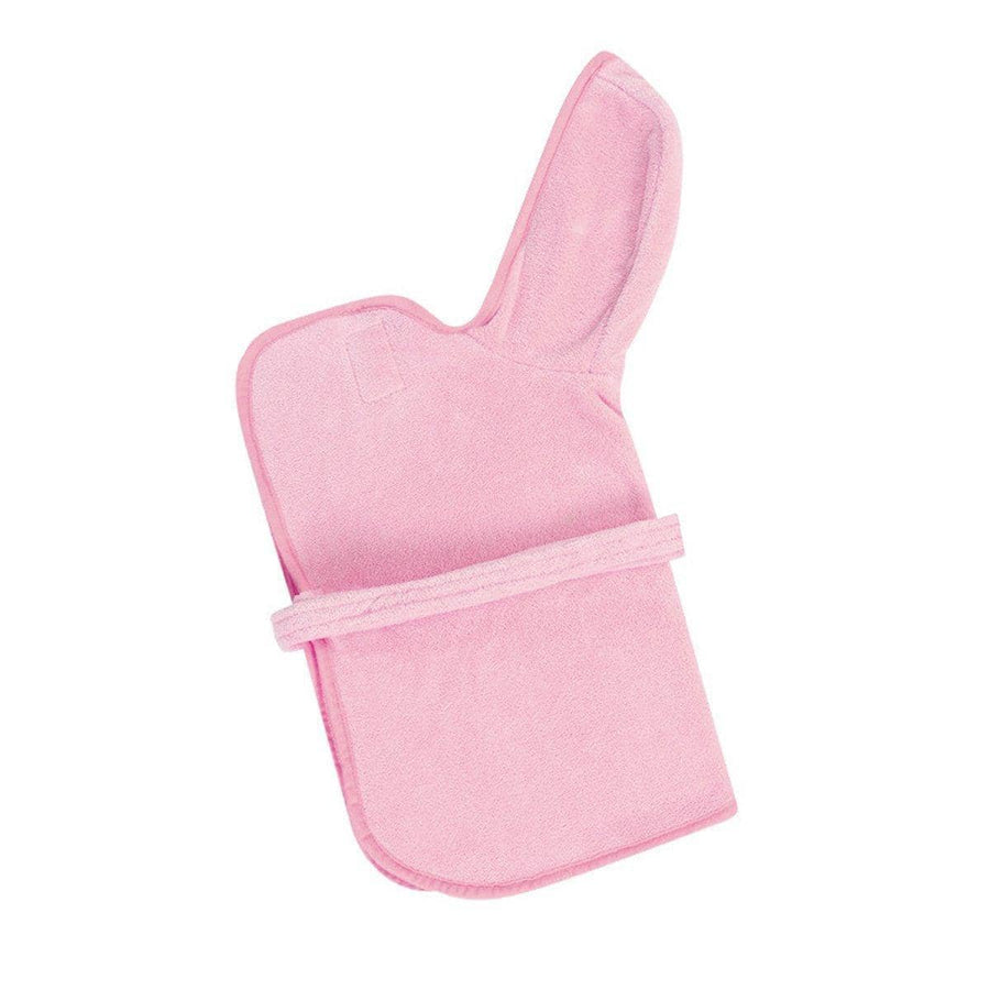 Hooded Microfibre Dog and Cat Bath Robe - Pink, Medium (Chest 56 cm, Back 38 cm)