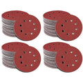 Hook and Loop Sanding Discs 125mm (5 Inch, 12.5cm), 8 Hole, Pack of 125 - 240 Grit