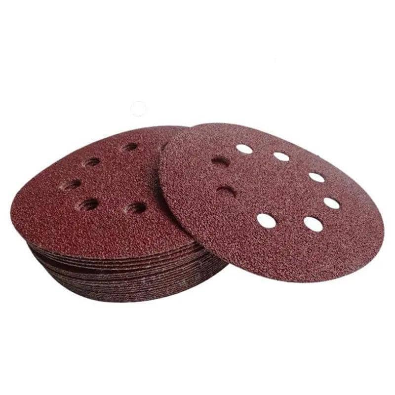 Hook and Loop Sanding Discs 125mm (5 Inch, 12.5cm), 8 Hole, Pack of 125 - 60 Grit - view 3
