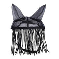 Horse Fly Mask with Ear Covers and Tassel Fringe - Black, Small (42 x 55 cm)