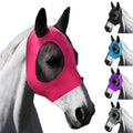 Horse Fly Mask with UV Protection - Rose Red - view 3