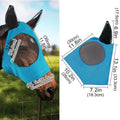 Horse Fly Mask with UV Protection - Rose Red - view 4
