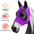 Horse Fly Mask with UV Protection - Rose Red - view 5