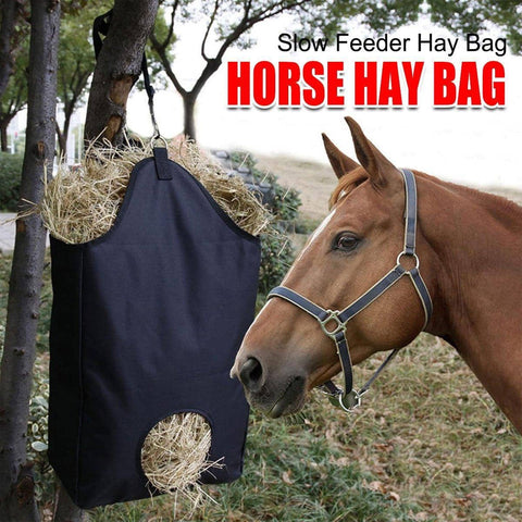 Horse Slow Feed Hay Bag with Feeding Hole and Hanging Strap