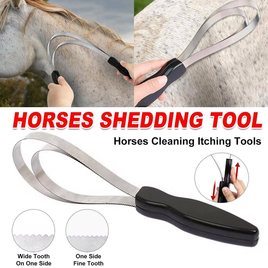 Horse Sweat Scraper Serrated Grooming Tool for Cleaning and Shedding