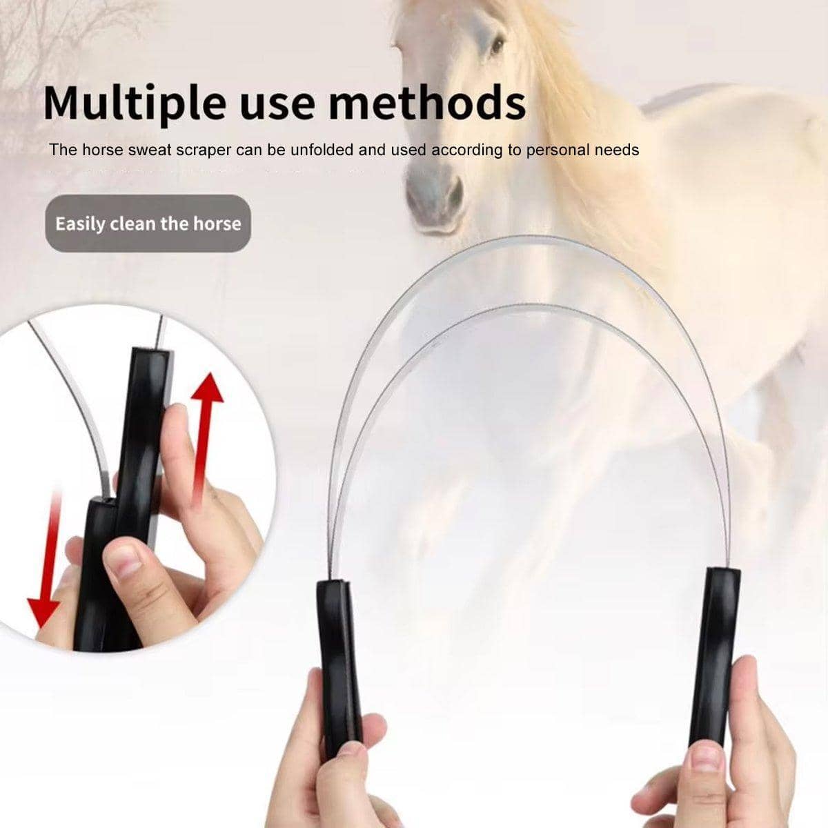 Horse Sweat Scraper Serrated Grooming Tool for Cleaning and Shedding - view 5