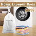 Hotel and Guesthouse Disposable Laundry Bags with Drawstring, Pack of 50