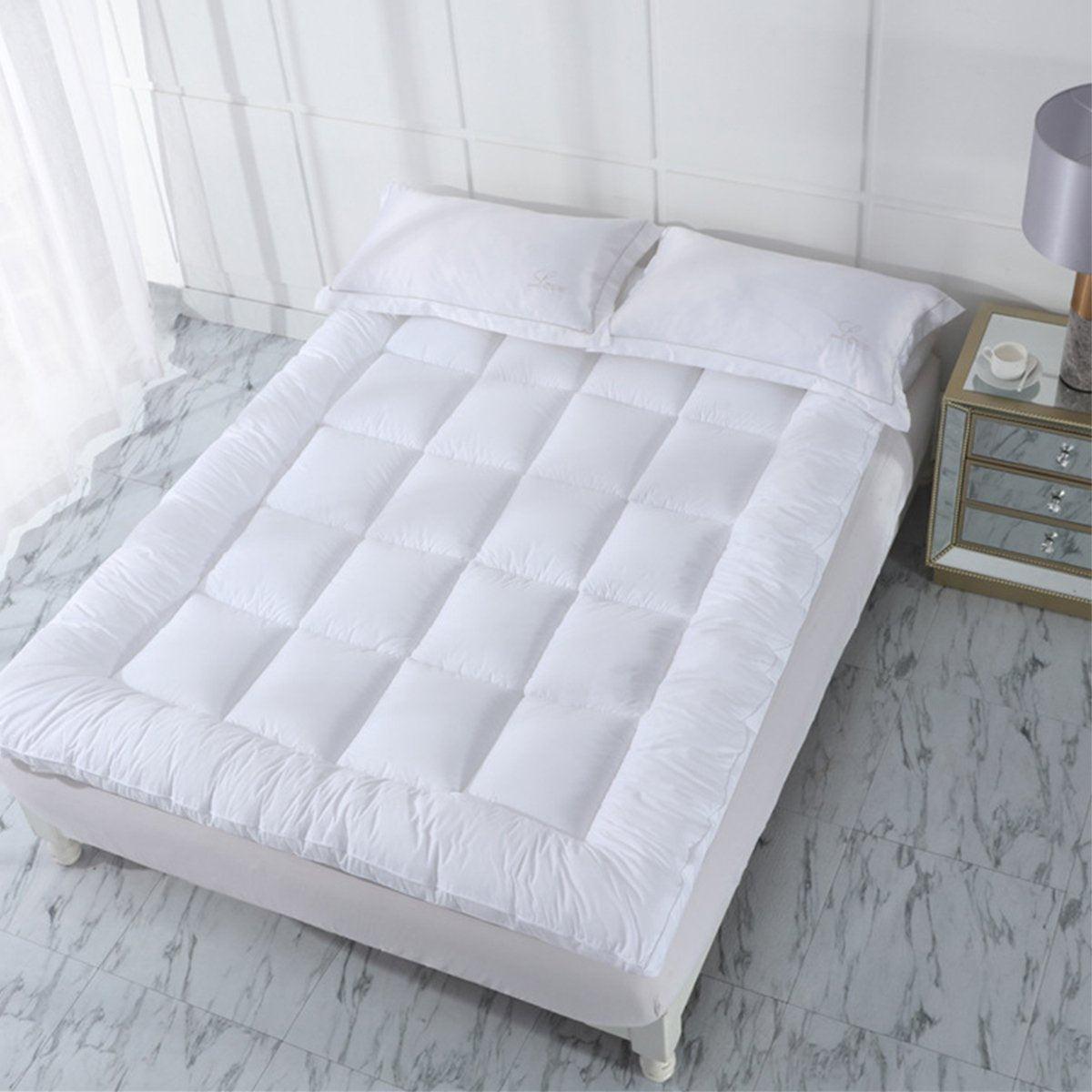 Hotel Mattress Topper Pad - Double (137 x 190cm), Brushed Fabric - view 4