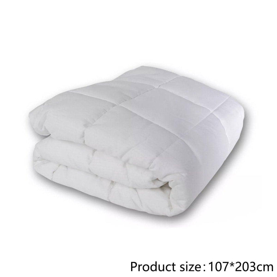 Hotel Mattress Topper Pad - King Single (107 x 203cm), Cotton Down Fabric