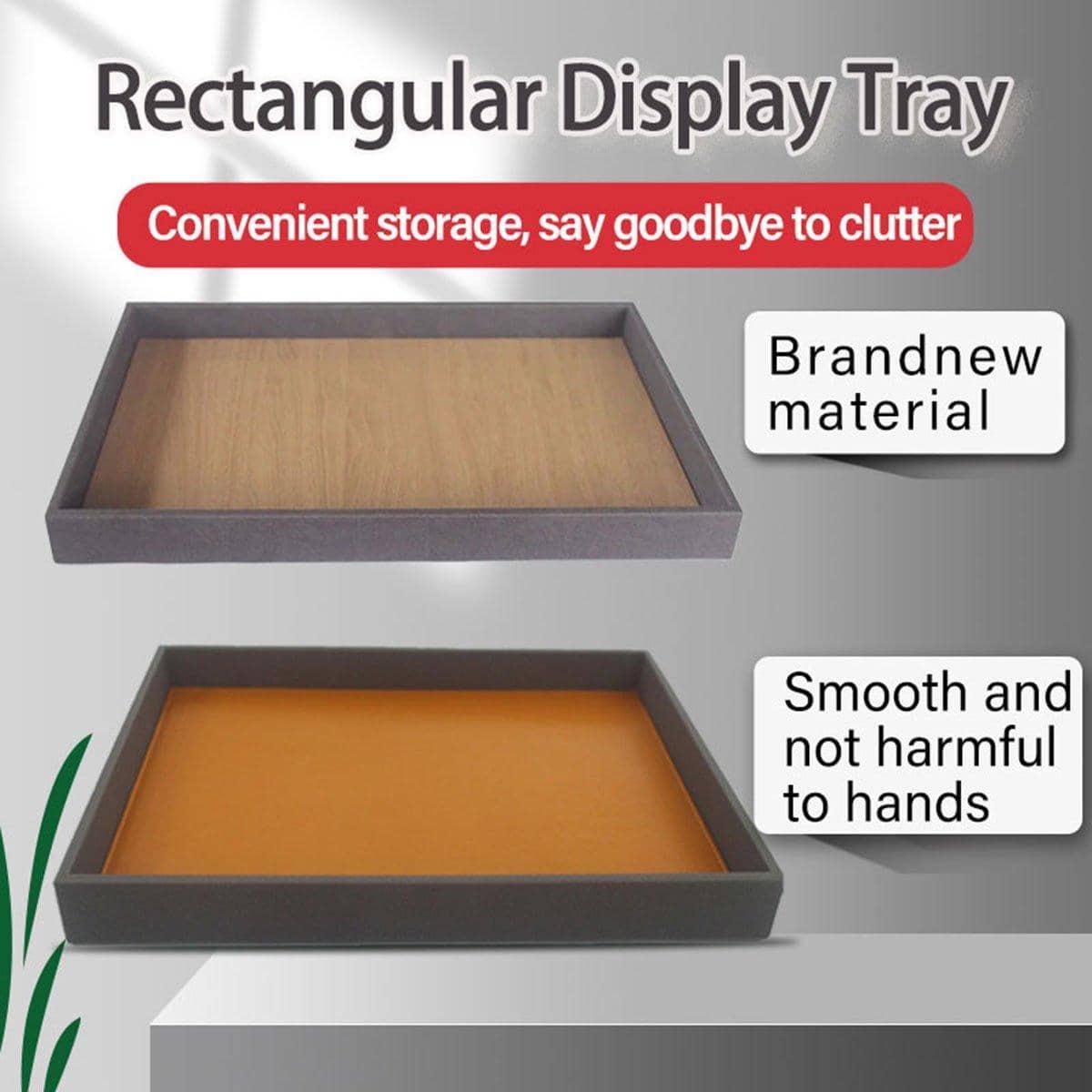 Hotel Room Sundry Storage Tray - Brown, 35 x 23 x 3 cm - view 2