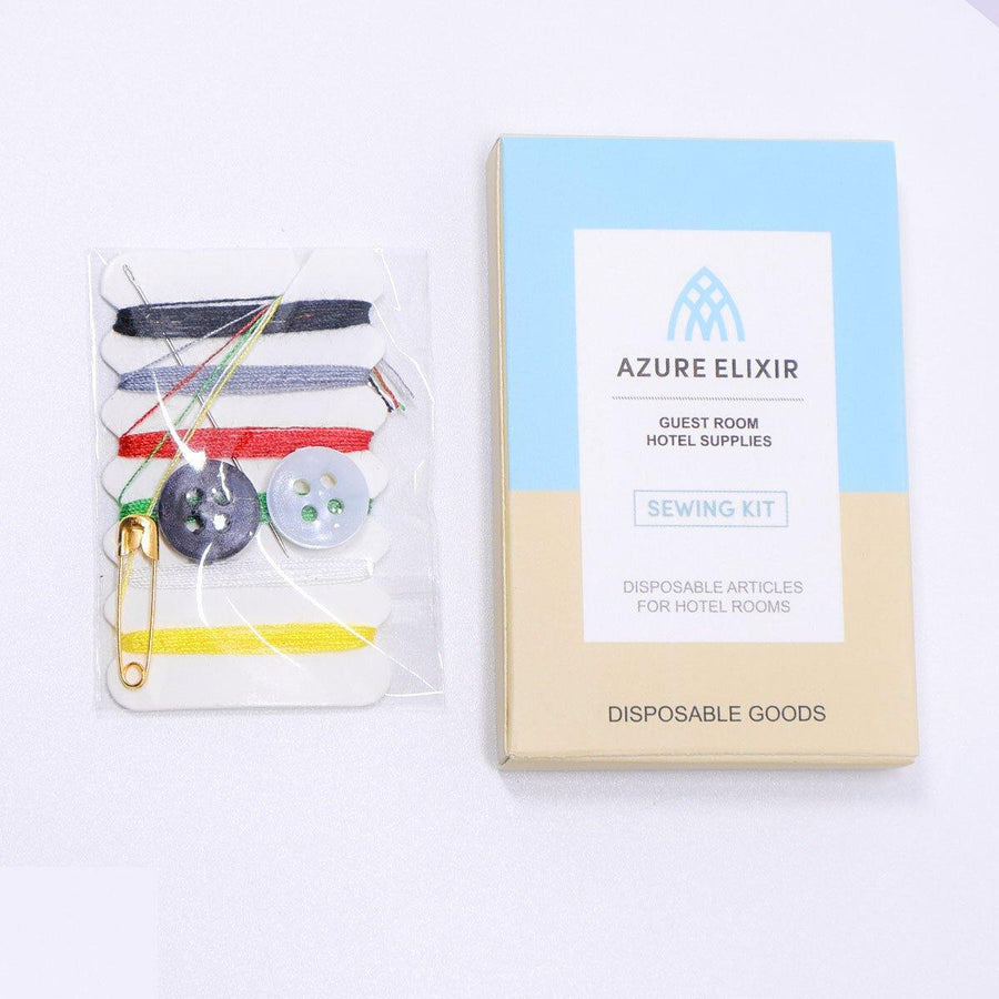 Hotel Sewing Kit Travel Emergency Sewing Set, 50 Pack - Light Blue Box