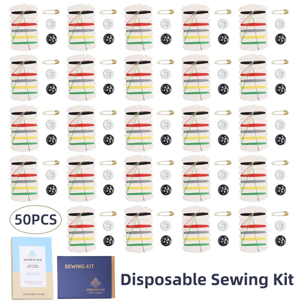 Hotel Sewing Kit Travel Emergency Sewing Set, 50 Pack - Light Blue Box - view 2