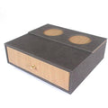 Hotel Toiletries Storage Box with Single Drawer - Dark Brown and Light Wood