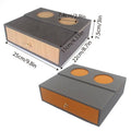 Hotel Toiletries Storage Box with Single Drawer - Dark Brown and Light Wood - view 4
