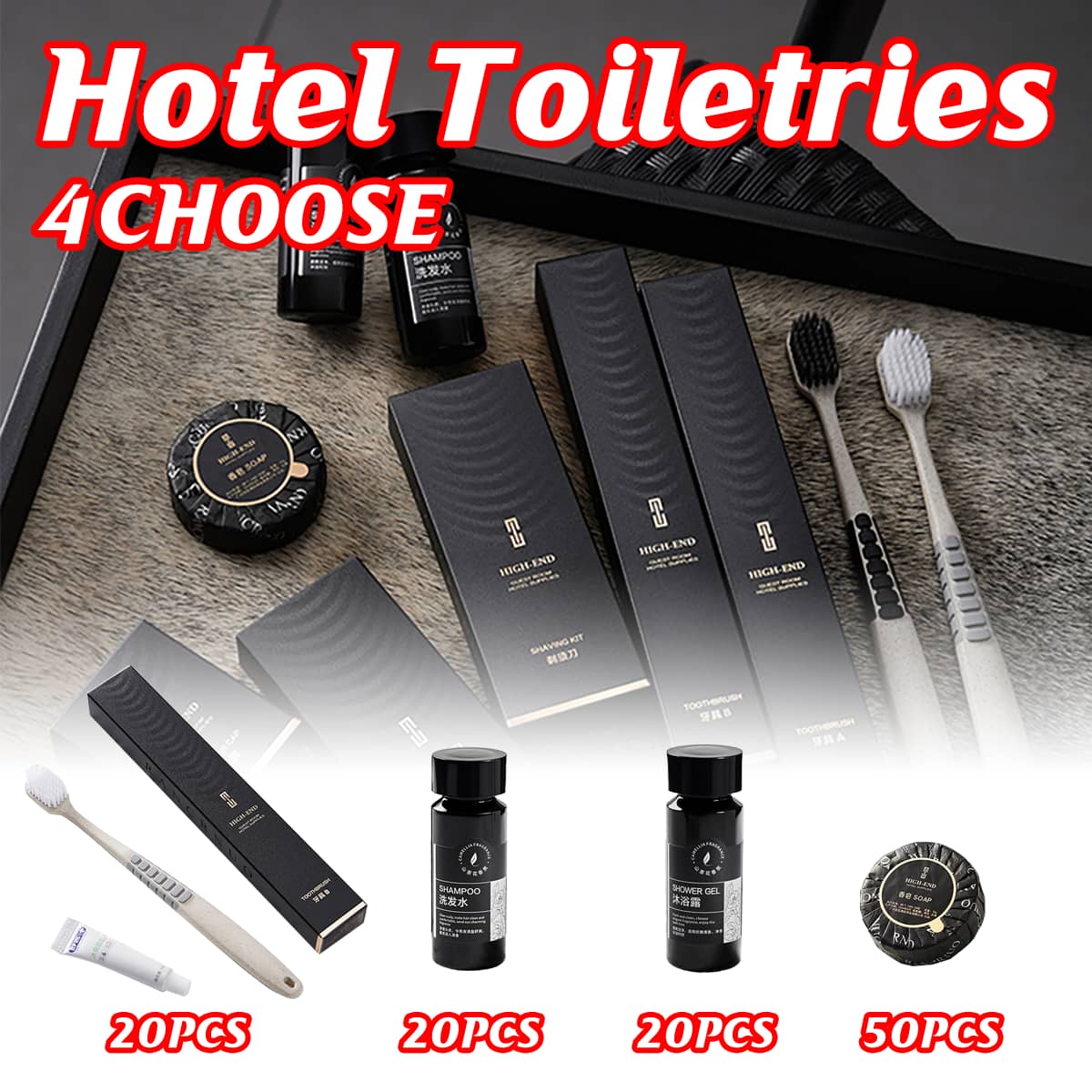 Hotel Travel Size Shampoo Bottles - Pack of 20 - view 2