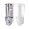 Hotel Wall-Mounted Soap Dispenser 350ml Handpress Sanitiser Bottle - Silver - view 3