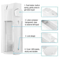 Hotel Wall-Mounted Soap Dispenser 350ml Handpress Sanitiser Bottle - Silver - view 5