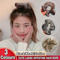 Houndstooth Plaid Hair Scrunchie - Black - view 2