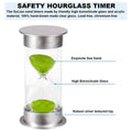 Hourglass Sand Timer 10 Minute, Anti-Fall Classroom Timer - Light Green