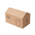 House Shaped Folding Gift Boxes, Pack of 50 - Kraft Brown