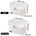 Household Storage Box with Clear Lid and Handle, Multi Tier Organiser - Extra Large (32 x 18 x 21 cm) - view 4