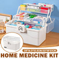 Household Storage Box with Clear Lid and Handle, Multi Tier Organiser - Large (28 x 16.5 x 15.5 cm) - view 2
