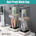 Household Toothbrush Storage Rack Set Dustproof Cup Toothpaste Holder Dormitory