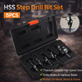 HSS Step Drill Bit Set for Metal, Wood and Plastic - Pack of 5