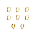 Huggie Hoop Earring Single, 10mm - Silver, Clear Crystal - view 3