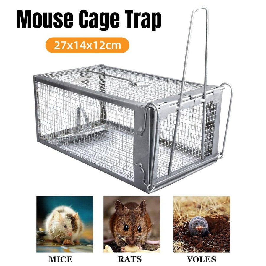 Humane Live Catch Rodent Trap Cage - Single Door, 27 x 14 x 12 cm